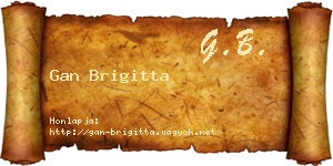 Gan Brigitta névjegykártya